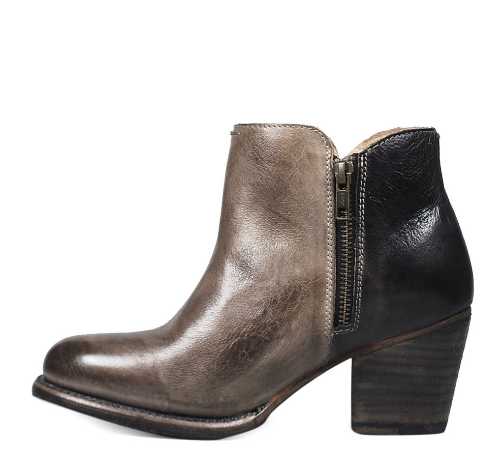 Bed Stu Yell Women's Ankle Boot in Smoke Grey and Black - On The EDGE
