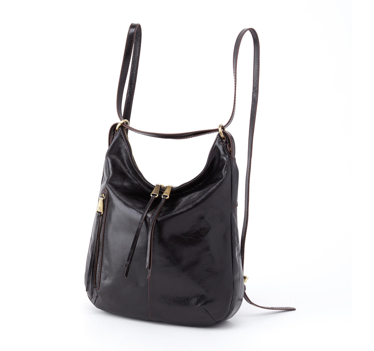 HOBO Merrin black Convertible back up Shoulder Bag Hobo Merrin Convertible Shoulder Backpack Bag in Black– On  main image 3