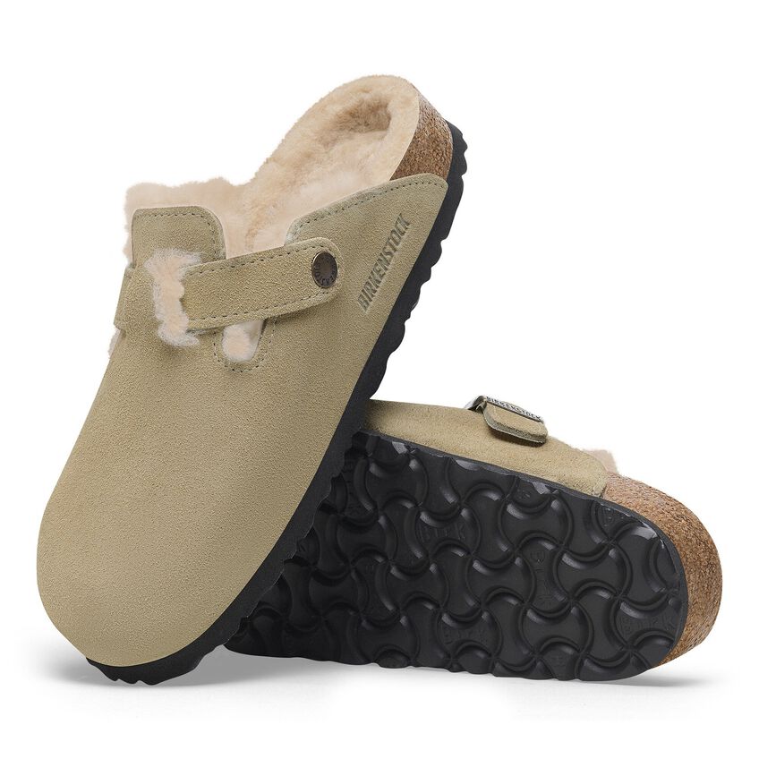 Birkenstock Boston Suede Shearling Clog