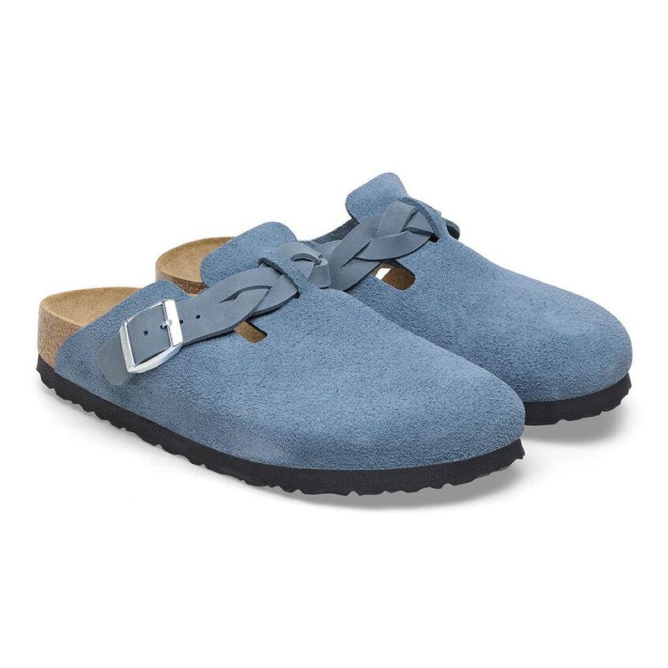 Birkenstock Boston Braided Clog in Suede