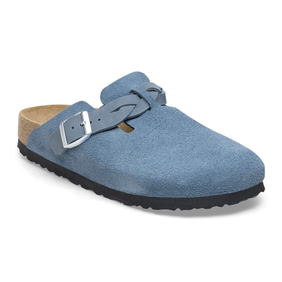 Birkenstock Boston Braided Clog in Suede