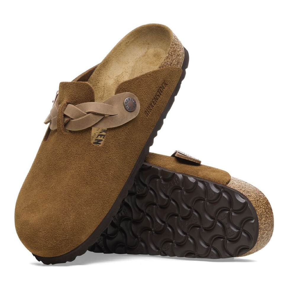 Birkenstock Boston Braided Clog in Suede