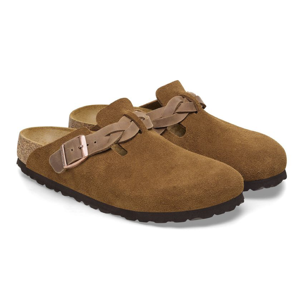 Birkenstock Boston Braided Clog in Suede