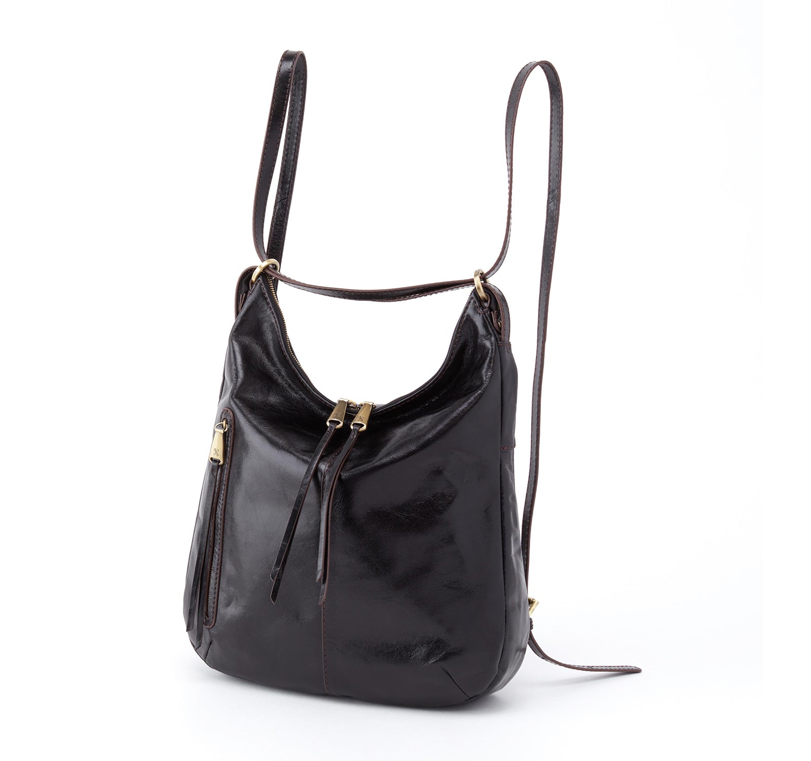 convertible leather hobo backpack Hobo Merrin Convertible Shoulder Backpack Bag in Black– On The EDGE