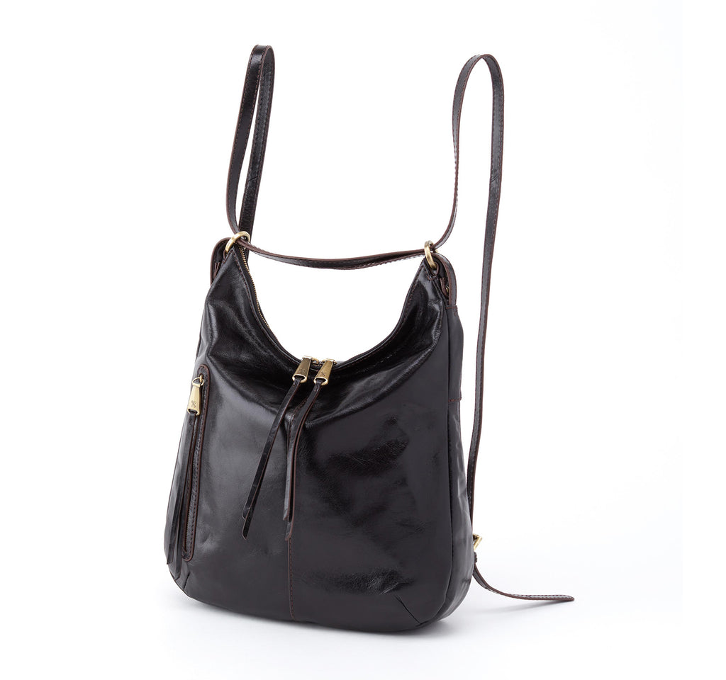 Hobo Merrin Convertible Shoulder Backpack Bag in Black - On The EDGE